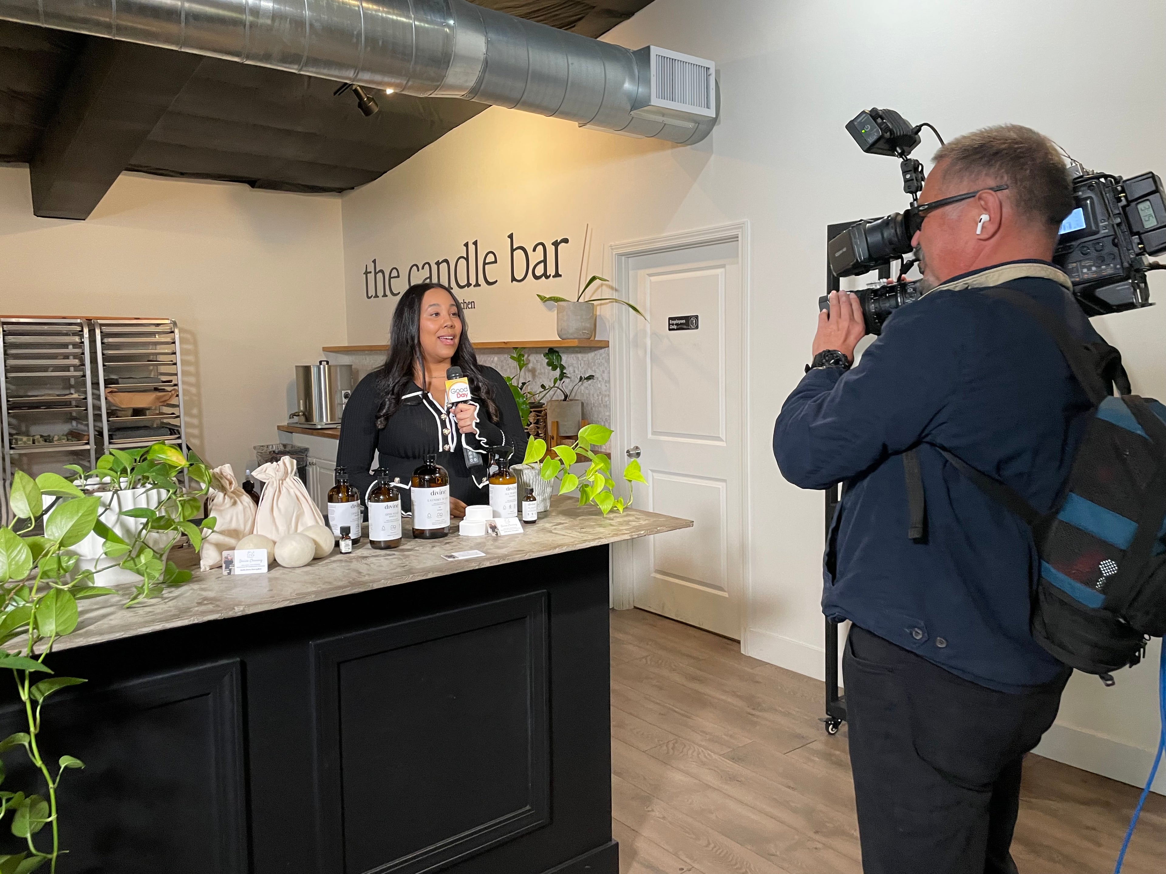 Load video: good day sacramento, modesto california, divine cleaning, collectively divine, non toxic products, eco-friendly cleaning, sustainable living, reuse, refill, chemical-free, toxin-free home, all natural cleaning products, Taylor Simpson